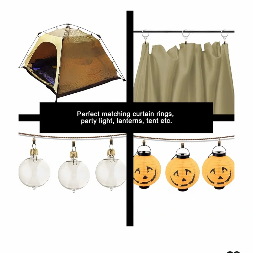 ManySky Gold Metal Clips with Hooks 75